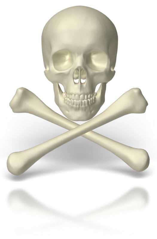 simple skull crossbones clipart