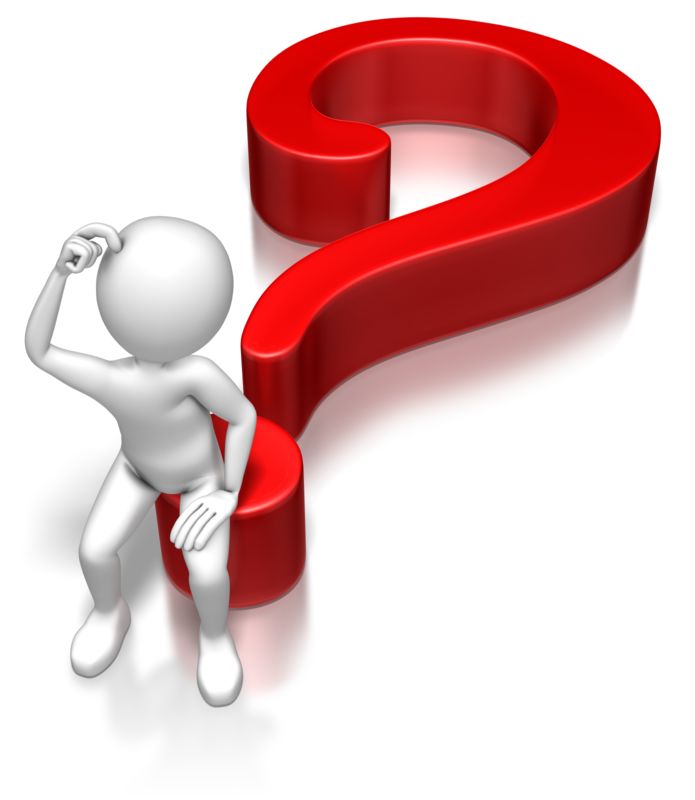 Stick Figure Sitting On Question Mark  Great PowerPoint ClipArt for  Presentations 