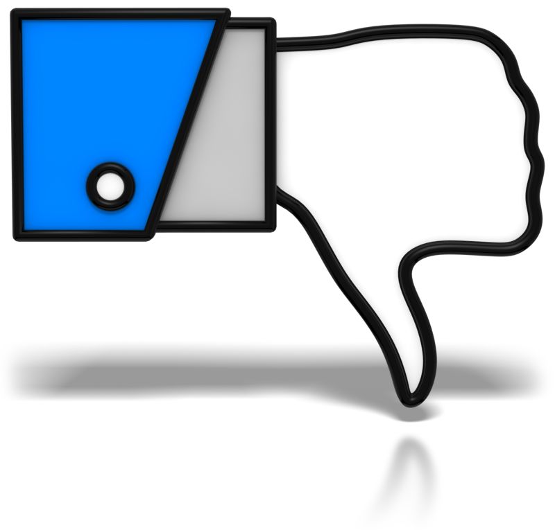 facebook thumbs down symbol