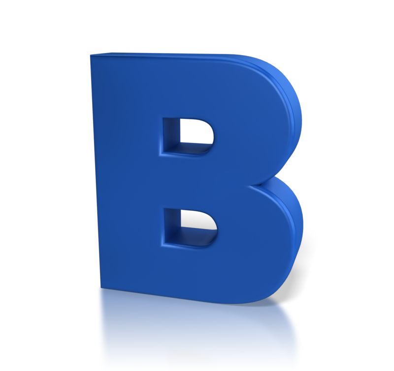 blue letter b