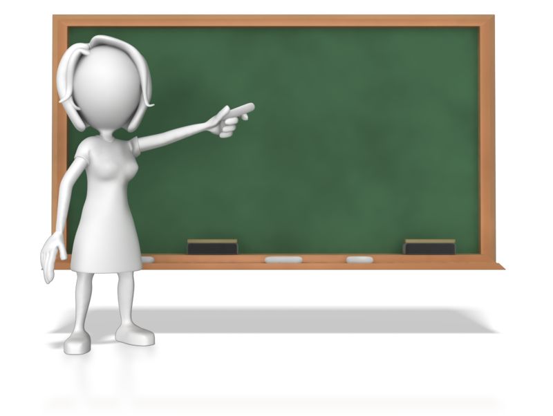 Woman At Chalk Board | Great PowerPoint ClipArt for Presentations -  