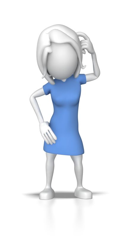 puzzled woman clipart