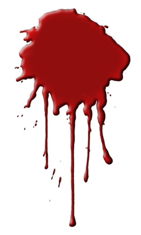 A Runny Blood Splat  Great PowerPoint ClipArt for Presentations 