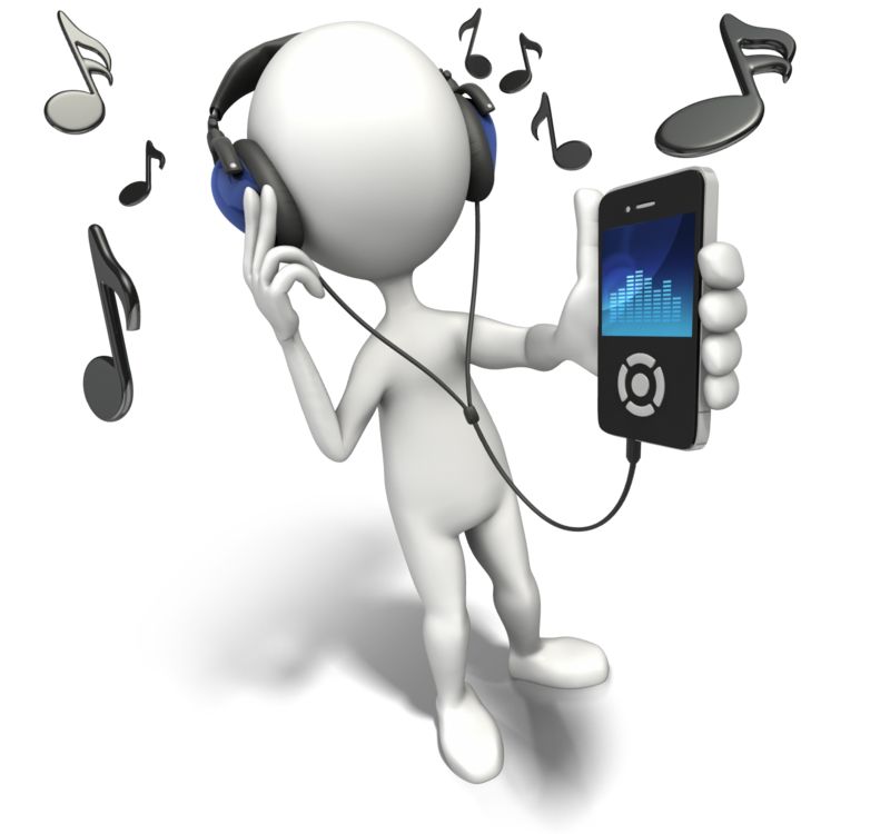 Listening To Music Player | Great PowerPoint ClipArt for Presentations -  