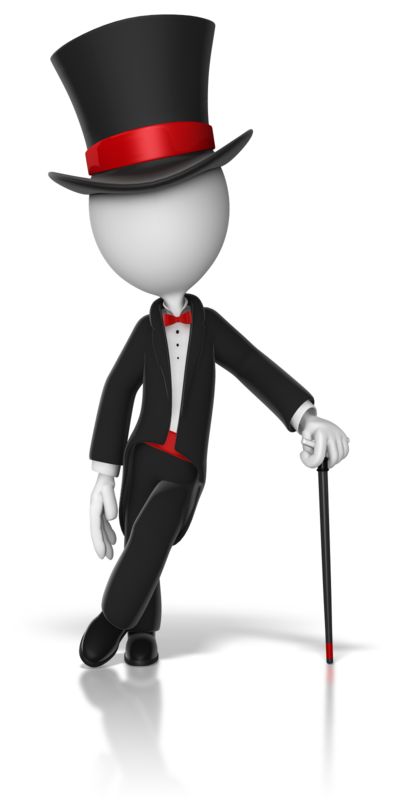 handle lemmer guld Classy Stick Figure Top Hat And Cane | Great PowerPoint ClipArt for  Presentations - PresenterMedia.com
