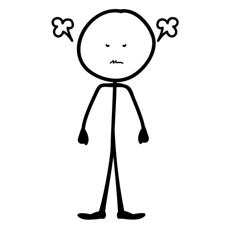 frustrated stick figure