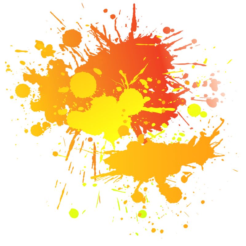 Painting Splatter Complimentary  Great PowerPoint ClipArt for  Presentations 