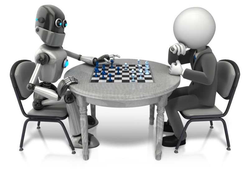 Robot Playing Chess Artificial Intelligence Free Stock Photo