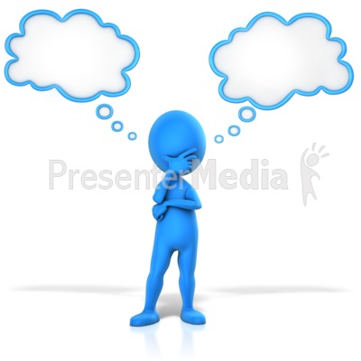 Figure Pondering Two Thoughts - Science and Technology - Great Clipart ...