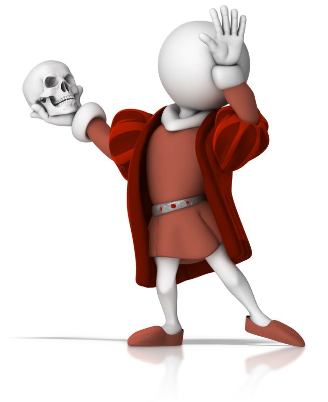 Stick Figure Dramatic Acting with Skull | Great PowerPoint ClipArt for  Presentations 