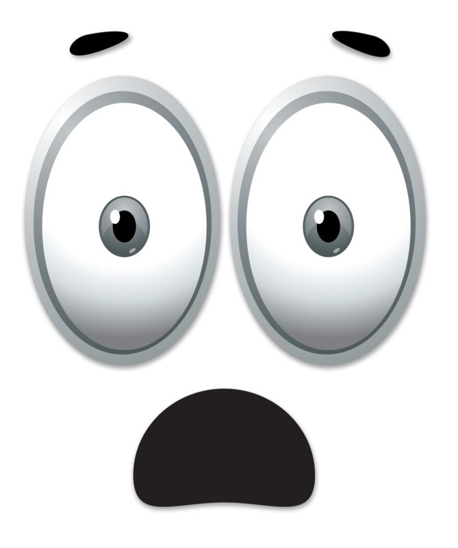 Crazy Scared Face  Great PowerPoint ClipArt for Presentations