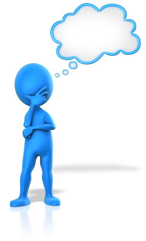 person in deep thought clipart
