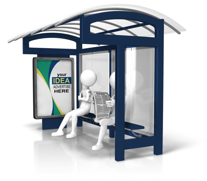 bus stop bench clipart