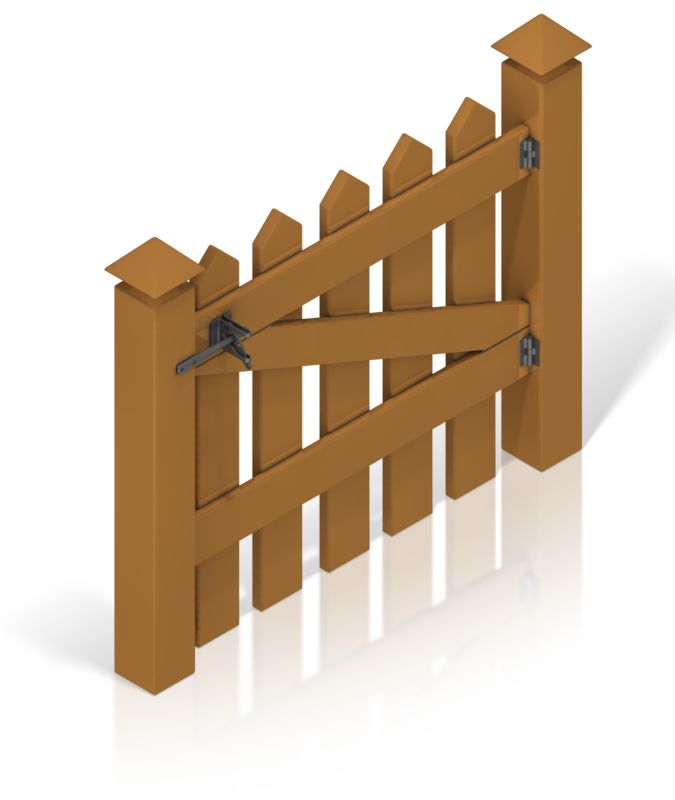 picket fence gate clip art