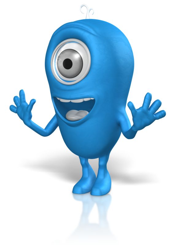 excited cartoon character