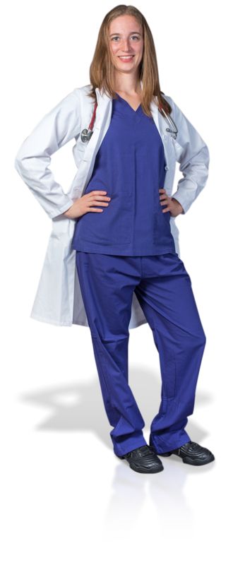 Confident female doctor posing in her office - Stock Image - Everypixel