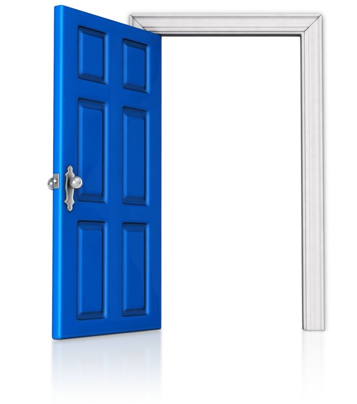 Open A Door Looking  3D Animated Clipart for PowerPoint