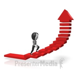 Stick Figure Pushing Arrow Upwards - Presentation Clipart - Great ...