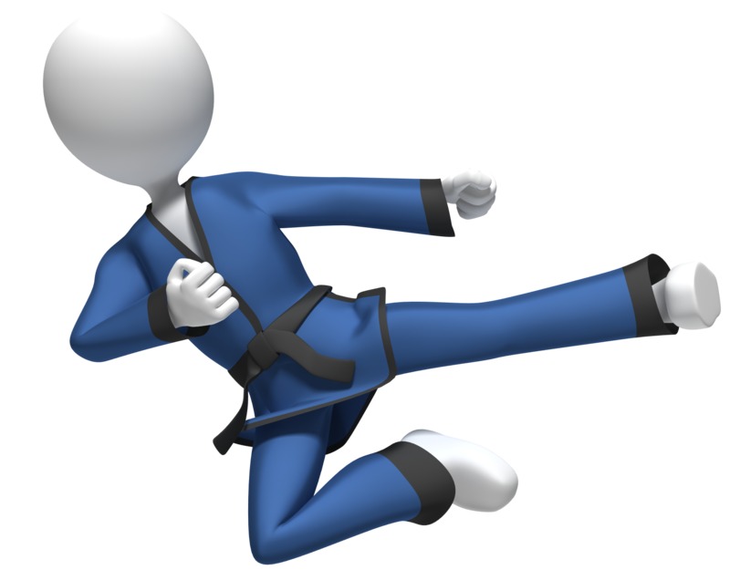 Flying Karate Kick | Great PowerPoint ClipArt for Presentations -  
