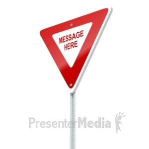 Yield Sign Spinning 3d Animated Clipart For Powerpoint Presentermedia Com