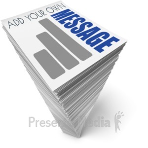 ID# 19725 - Giant Paper Stack Custom - Presentation Clipart