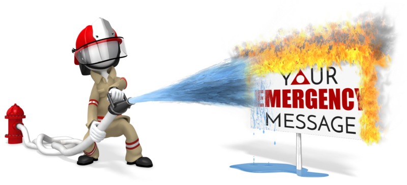 Firefighter Putting Out Sign Fire | Great PowerPoint ClipArt for  Presentations 