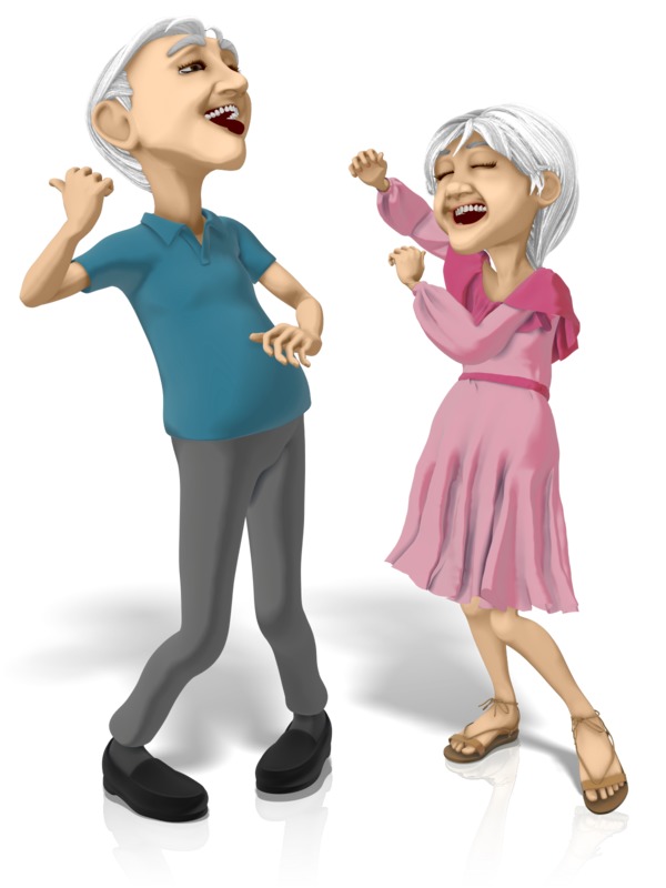 Old Couple Dancing Machines | Great PowerPoint ClipArt for Presentations -  