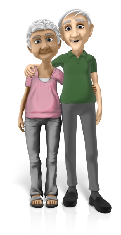 Old Couple Standing Together | Great PowerPoint ClipArt for Presentations -  
