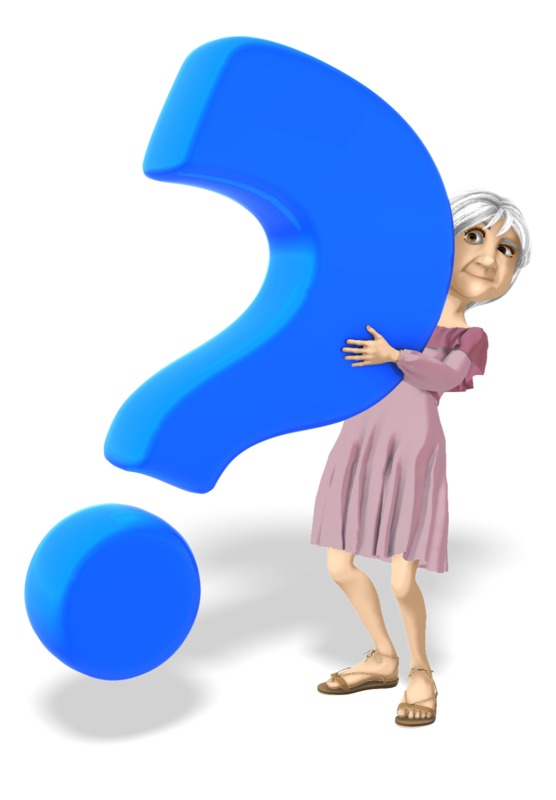 Martha Holding Question Mark | Great PowerPoint ClipArt for Presentations -  