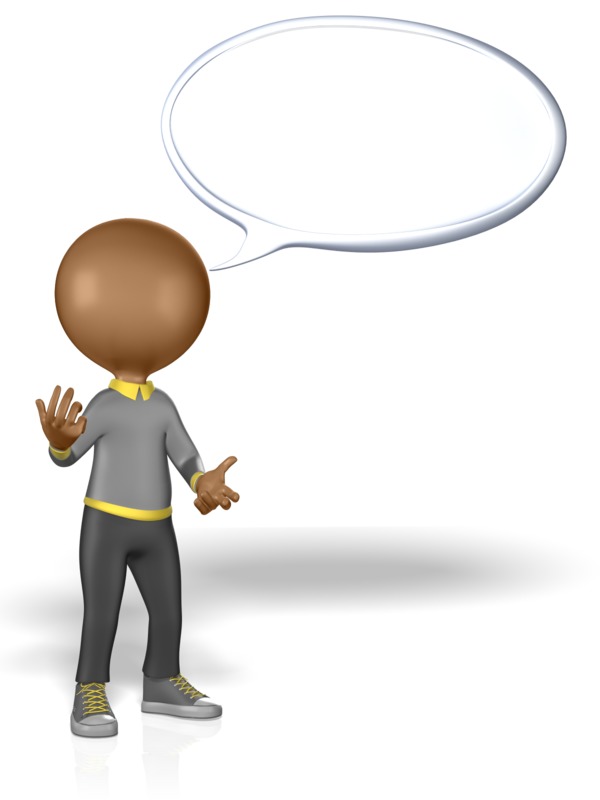 Figure With Speech Bubble | Great PowerPoint ClipArt for Presentations -  