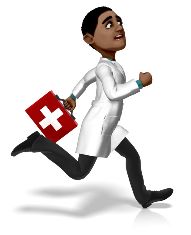 Doctor Ethan Running First Aid Kit | Great PowerPoint ClipArt for  Presentations 