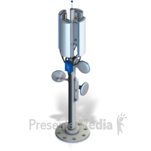 ID# 24598 - Cell Tower Isometric - Presentation Clipart