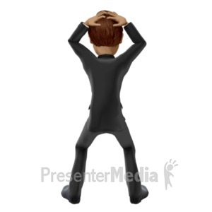 ID# 24602 - Businessman Clutch Head - Presentation Clipart