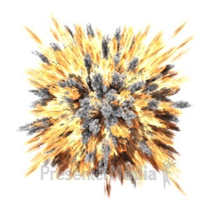 ID# 24606 - Powerful Explosion - Presentation Clipart