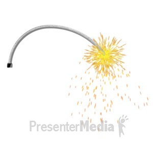 ID# 24609 - Lit Fuse - Presentation Clipart