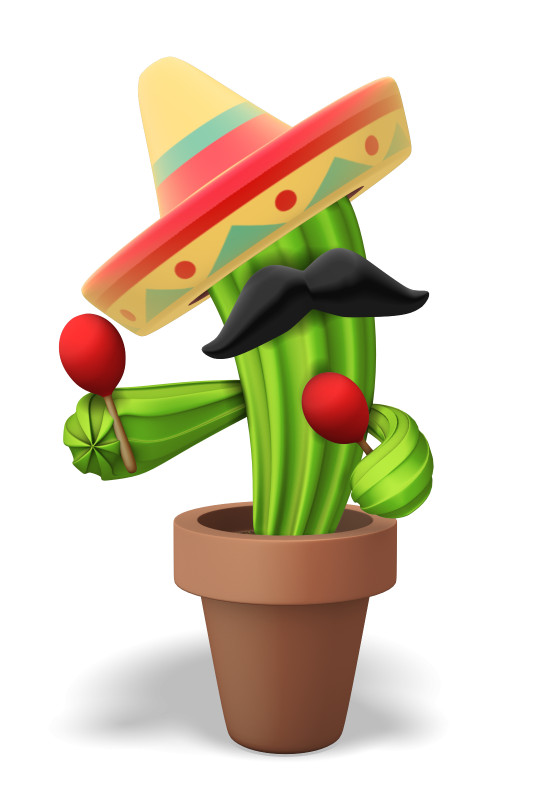 cactus sombrero clip art