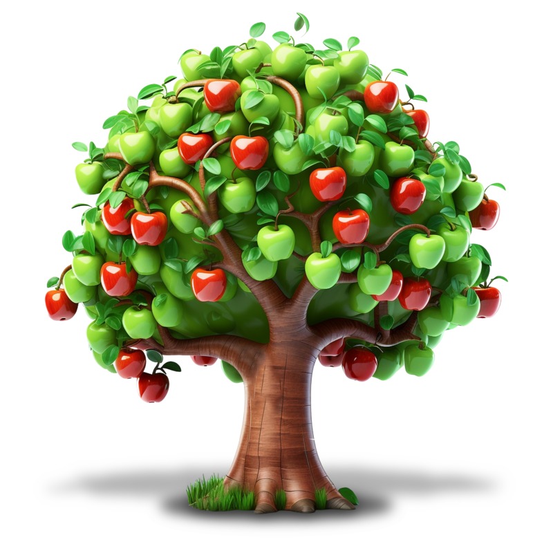 apple tree cartoon images
