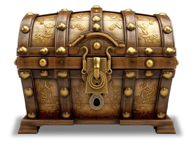 Treasure Chest Locked Clipart for Presentations and More!