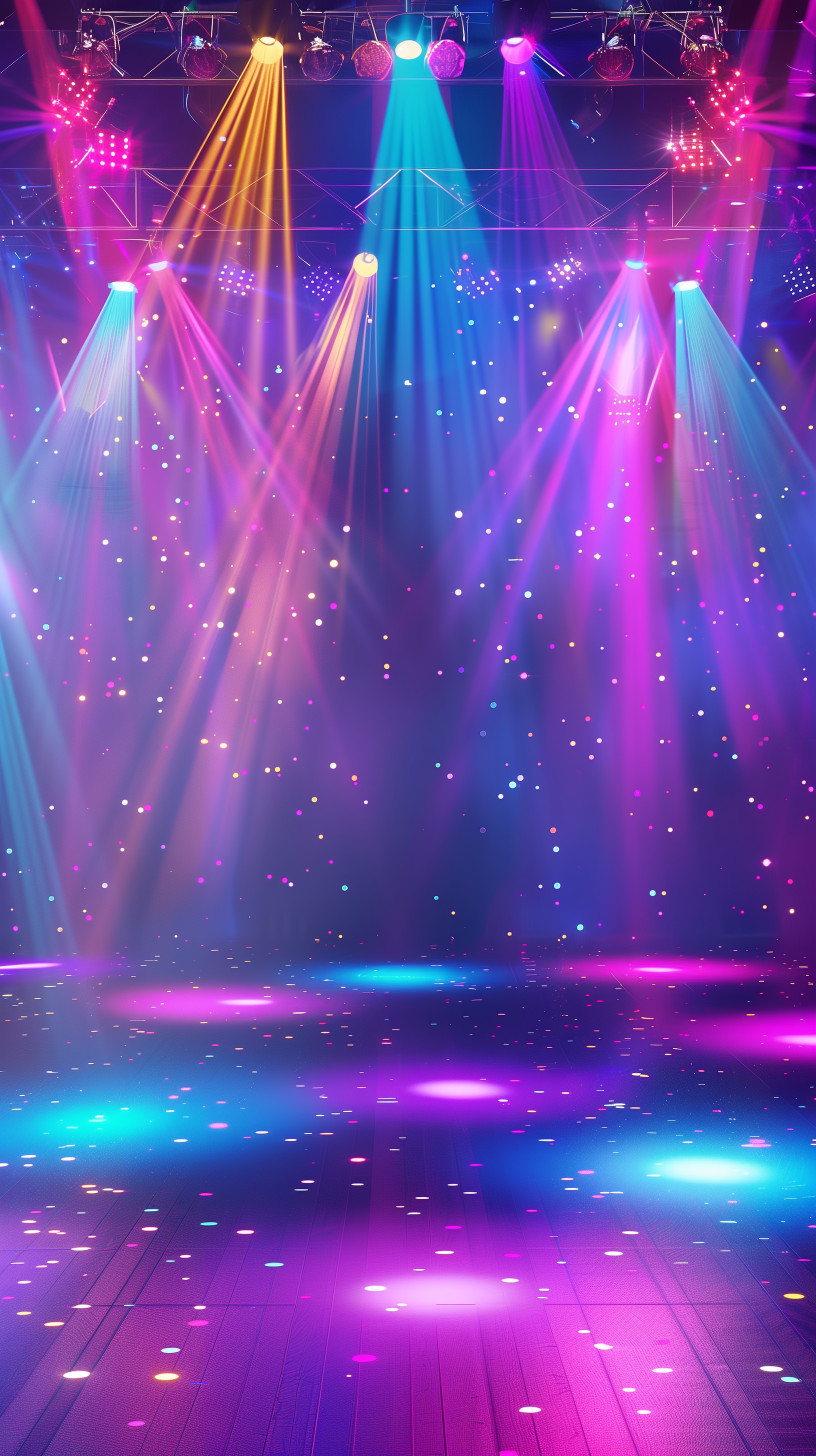 Colorful Stage Lights A Presentation Background