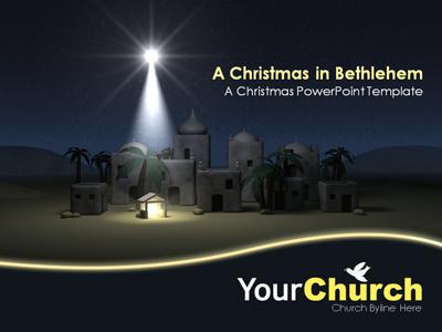 A Christmas In Bethlehem A Powerpoint Template From Presentermediacom