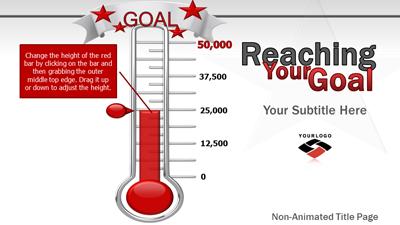 Customizable Thermometer Goal Chart