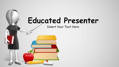 Educated Presenter - A PowerPoint Template from PresenterMedia.com