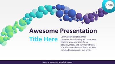 A preview image of a presentermedia bubbles template for Microsoft PowerPoint.