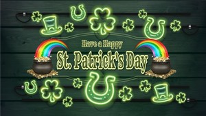 ID# 24616 - St Patricks Day Neon - SlideClip
