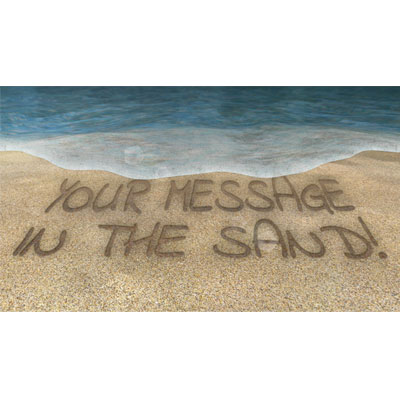 beach sand writing generator