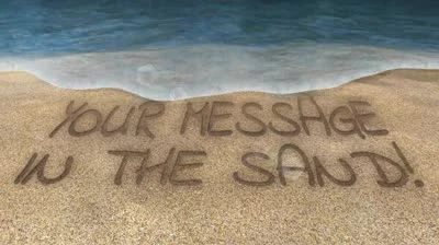 Message In The Sand | Video Background for PowerPoint - PresenterMedia.com