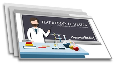 a preview image of a blue powerpoint template business slide at a slanted angle