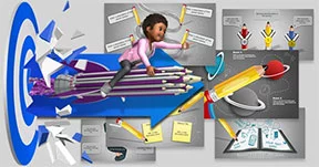 A preview image of business PowerPoint templates in a collage.