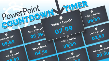 A collage of presentation slides from Countdown Timer PowerPoint Template