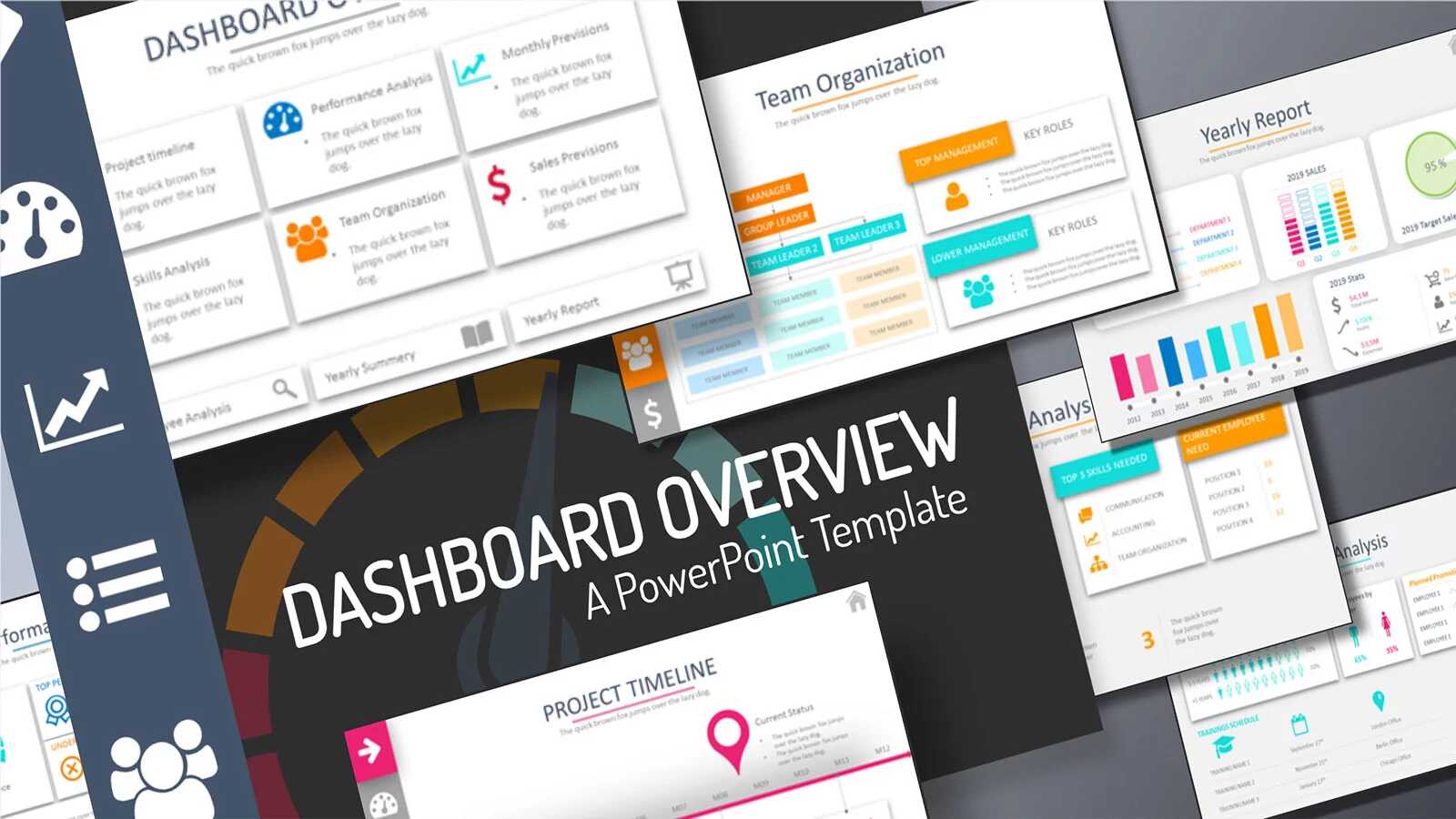 PowerPoint Dashboard Ideas Dashboard overview powerpoint template